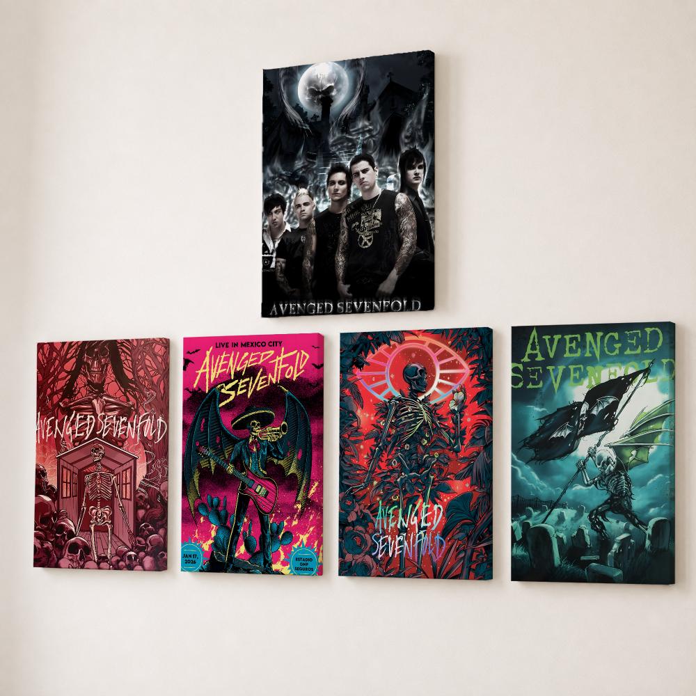 Canvas Wrap Ready - Rock Band A-avenged Sevenfold Painting Calligraphy