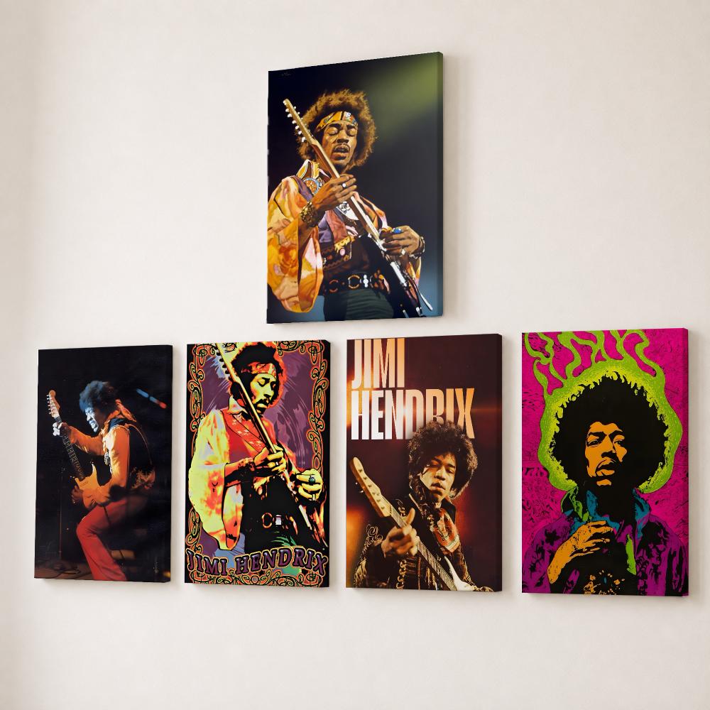 Canvas Wrap Ready - J-Jimi Hendrix Kraft Papper Painting Calligraphy